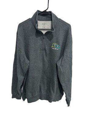 Sport-Tek XL Mens Gray 1/4 Zip Logo Fleece Pullover Nomadcore Skater Aesthetic